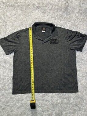 Harley-Davidson Las Vegas Polo Shirt Men's 2XL Gray Embroidered Logo Biker